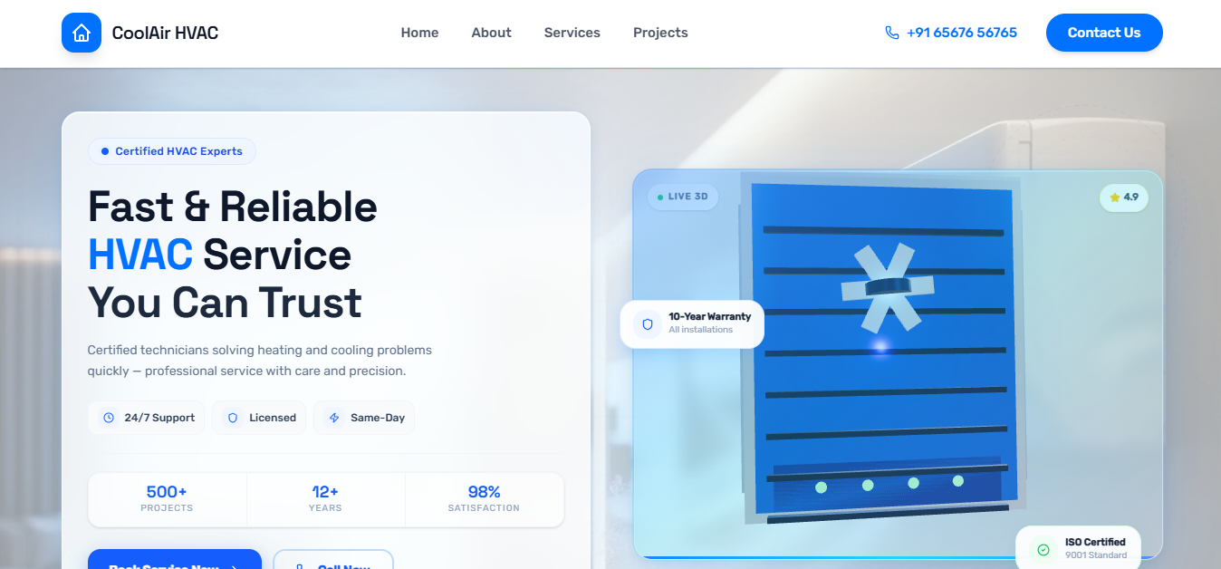 HVAC Landing Website